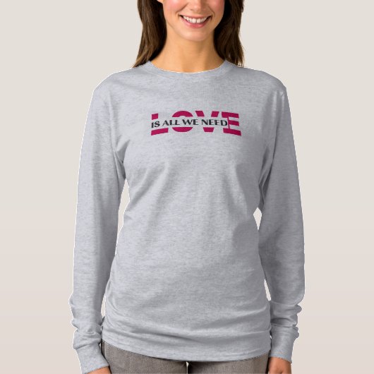 Modern 'LOVE' T-Shirt - Illustrated Graphic Art (Voorkant)