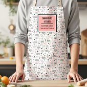 Modern Love Text Sketch Heart Kitchen Apron Schort