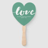 Modern Love Typography Wedding Handwaaier (Voorkant)