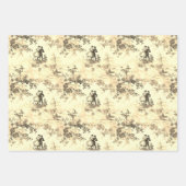 Modern Love Valentijn Red Toile de Jouy Pattern Inpakpapier Vel (Voorkant 3)