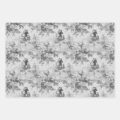 Modern Love Valentijn Red Toile de Jouy Pattern Inpakpapier Vel (Voorkant 2)