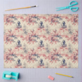 Modern Love Valentijn Red Toile de Jouy Pattern Tissuepapier (Craft)