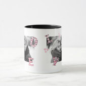 Modern LOVE Valentijnsdag Custom Foto's Mok (Midden)