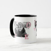 Modern LOVE Valentijnsdag Custom Foto's Mok (Voorkant links)