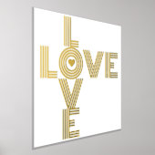 Modern "LOVE" woord en hart wit Folie Afdrukken (Laagn)