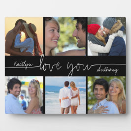 Modern LOVE YOU 6 Fotocollage Handgeschreven Scrip Fotoplaat