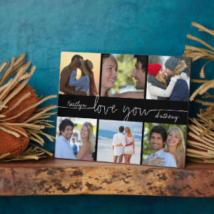 Modern LOVE YOU 6 Fotocollage Handgeschreven Scrip Fotoplaat