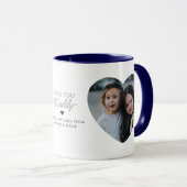 Modern "Love you Daddy/Dad" 2 hartvormige foto's Mok (Voorkant rechts)