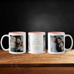 Modern "Love you Grandma" 2-foto Tweekleurige Koffiemok<br><div class="desc">Moderne gepersonaliseerde mok,  met 2 foto's met "Love you,  Grandma" in handgeschreven script en kleinkinderen namen in een eenvoudig lettertype. Als je hulp nodig hebt bij het aanpassen van deze gegevens,  neem dan contact met mij op via de berichtknop hieronder en ik help je graag.</div>