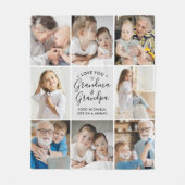 Modern Love You Grandma & Grandpa/Other 8-Photo Fleece Deken (Voorkant)