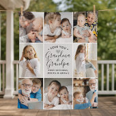 Modern Love You Grandma & Grandpa/Other 8-Photo Fleece Deken