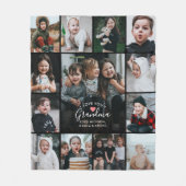 Modern Love You Grandma/Granny/Other Photo Collage Fleece Deken (Voorkant)