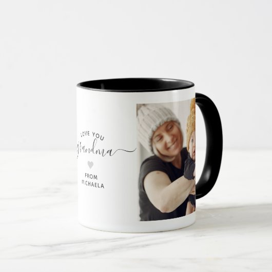 Modern Love You Grandma/Nana/Granny/Other 2-Photo Mok (Voorkant rechts)