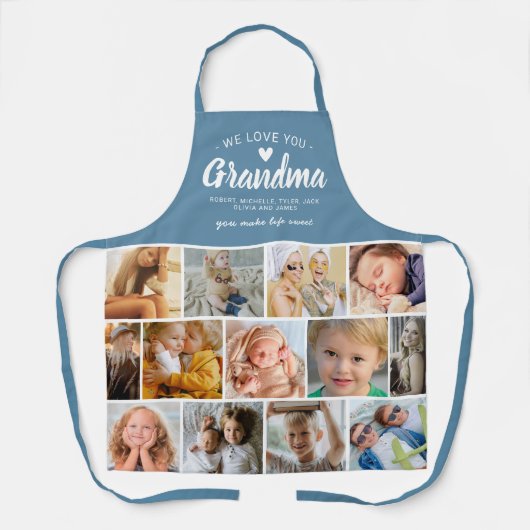 Modern Love You Grandma Photo Collage Schort (Voorkant)