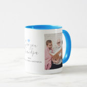 Modern "Love you Grandpa" 2-foto Mok (Voorkant rechts)