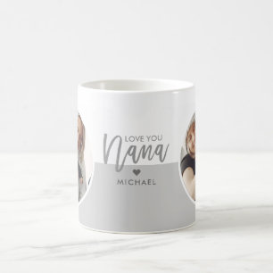 Modern Love You Nana Grey & White 2-foto Koffiemok