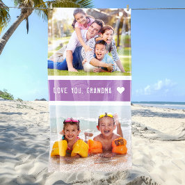 Modern Love You Oma Foto's Paars Strandlaken