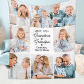 Modern Love You Oma Opa Custom 8 Foto Fleece Deken