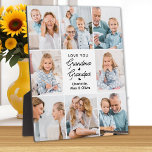 Modern Love You Oma Opa Custom 8 Foto Fotoplaat<br><div class="desc">Introductie van onze aanpasbare fotocollage plaque, een oprecht en uniek cadeau perfect voor de speciale grootouders in je leven. Deze prachtig ontworpen plaquette stelt u in staat om 8 van uw favoriete foto's te etaleren, waardoor een moderne, elegante en eenvoudige collage ontstaat die warmte en liefde uitstraalt. Personaliseer deze plaquette...</div>