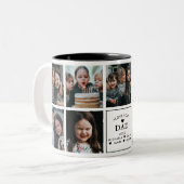 Modern Love You Papa/Papa/Papa/Andere 9-foto Tweekleurige Koffiemok (Voorkant links)
