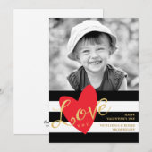 Modern Love You Valentijnsdag Photo Card Feestdagenkaart (Voorkant / Achterkant)