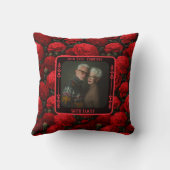 Modern Lovebird Photo Sierkussen voor Jubileum (Achterkant)