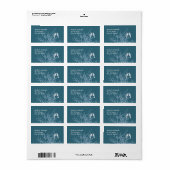 Modern LoveBirds Tree  trouwlabels Etiket (Full Sheet)