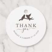 Modern Lovely Birds Thank You Wedding Bedankjes Labels (Achterkant)