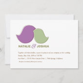 Modern Lovevogels, Sage en Lavender Kaart (Voorkant)