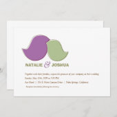 Modern Lovevogels, Sage en Lavender Kaart (Voorkant / Achterkant)