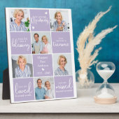 Modern LOVING MEMORY 6 Multi Photo Memorial Gedich Fotoplaat (Zijkant)