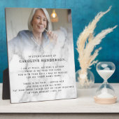Modern Loving Memory Marble Photo & Quote Plaque Fotoplaat (Zijkant)