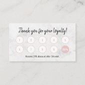 Modern Loyalty Kaart Pet Grooming Blush Pink Visitekaartje (Voorkant)