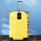 Modern Luchtvaart Kompas & Vliegtuig, Zwart Custom Bagagelabel