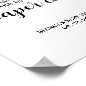 Modern Luier taart gissen Baby shower Spel teken Poster (Hoek)