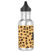 Modern Luipaard Patroon en Monogram Waterfles (Links)
