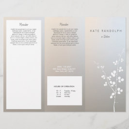 Modern Luminous Silver Salon Spa Brochure