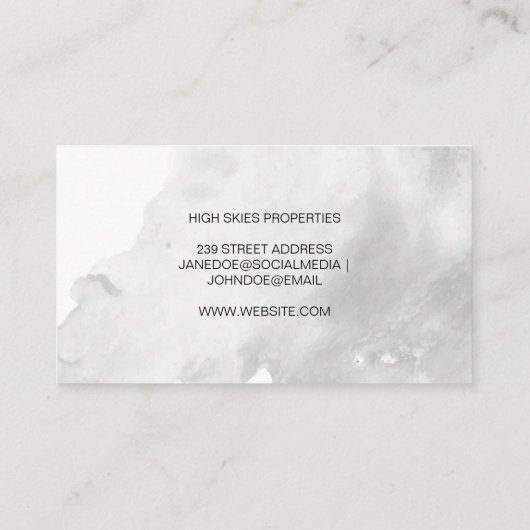 Modern Lux onroerend goed Logo Visitekaartje (Achterkant)