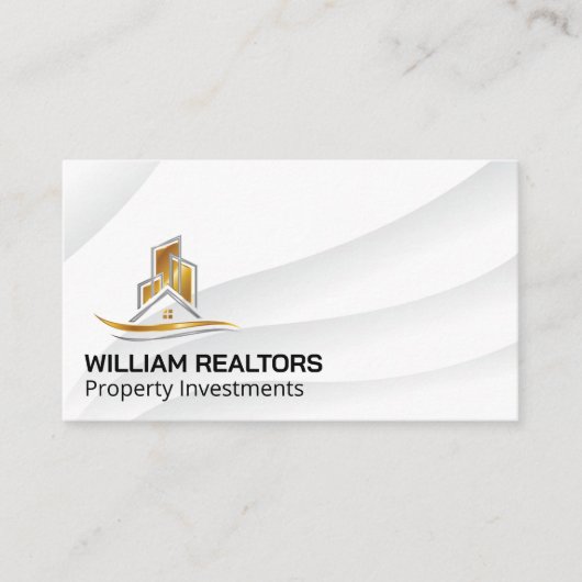 Modern Lux Real Estate Logo Visitekaartje (Voorkant)