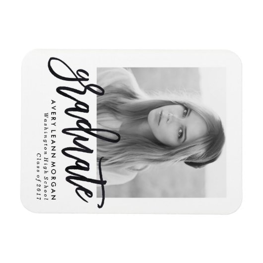 Modern Luxe Afstuderen fotomagneet Magneet (Horizontaal)