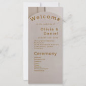 Modern Luxe Arch Wedding Program | Neutral Beige  (Voorkant)