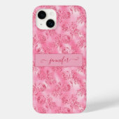 Modern Luxe Blush Roze Glitter Roos Chique Glam Case-Mate iPhone Case (Achterkant)