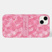 Modern Luxe Blush Roze Glitter Roos Chique Glam Case-Mate iPhone Case (Achterkant (horizontaal))