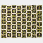 Modern Luxe Elegant Bloemen Collectie Fleece Deken (Voorkant (Horizontaal))