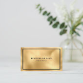 Modern Luxe Faux Gold Foil Visitekaartje (Staand voorkant)