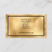 Modern Luxe Faux Gold Foil Visitekaartje (Achterkant)