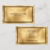 Modern Luxe Faux Gold Foil Visitekaartje (Voorkant / Achterkant)