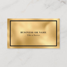 Modern Luxe Faux Gold Foil Visitekaartje