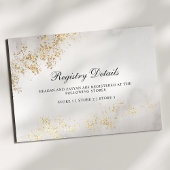 Modern Luxe Gold speelt een grijze borst Informatiekaartje