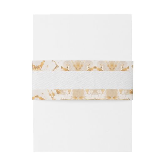 Modern luxe goud Abstract Uitnodigingen Wikkel (Achterkant Voorbeeld)